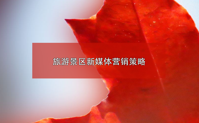 旅游景区新媒体营销策略 旅游景区新媒体营销策略